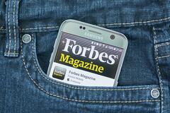 Forbes magazine app on cell phone